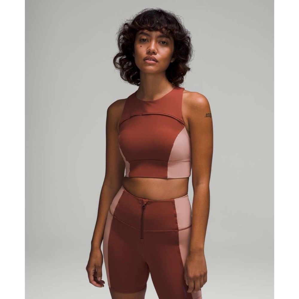 New Lululemon Set Hike to Swim Bra & Short 6” Ancient Copper / Pink Clay Size 8
